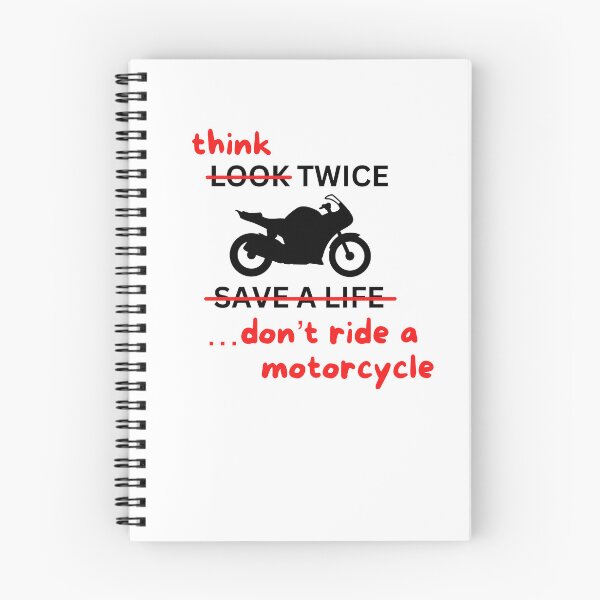 Item preview, Think Twice, Don’t Ride a Motorcycle  designed and sold by Eggroll the Cat.