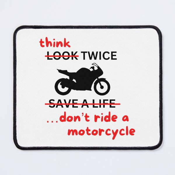 Item preview, Think Twice, Don’t Ride a Motorcycle designed and sold by Eggroll the Cat.