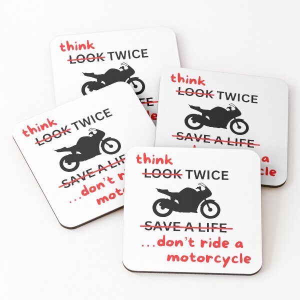 Item preview, Think Twice, Don’t Ride a Motorcycle  designed and sold by Eggroll the Cat.