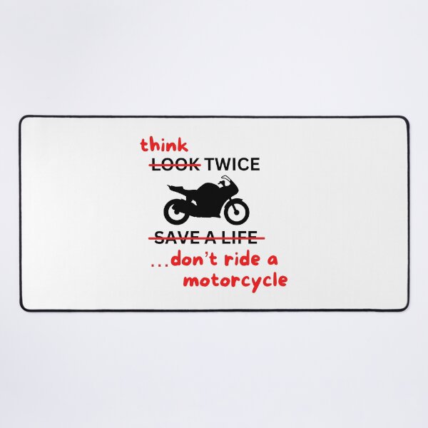Item preview, Think Twice, Don’t Ride a Motorcycle  designed and sold by Eggroll the Cat.