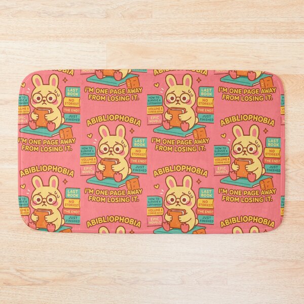Item preview, Abibliophobia Bunny – Funny Kawaii Book Anxiety Design designed and sold by Cheeky Companions.