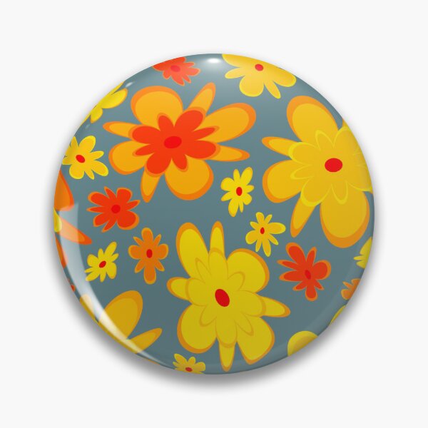 Artikelvorschau, Retro-Blumenmuster mit kräftigen Farben entworfen und verkauft von Relevant Merch.
