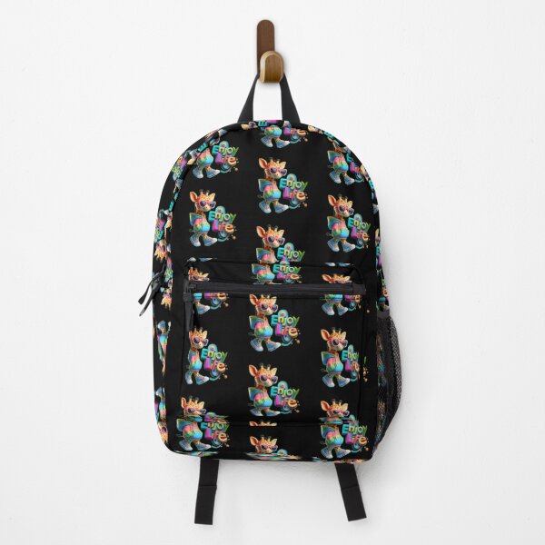 Item preview, Cool Giraffe "Enjoy Life" – Colorful Cartoon Style Design designed and sold by Hinakhan59241.