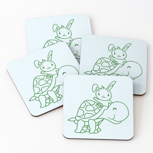Item preview, Bunny Big Giant Tortoise Riding Greeting Happy Two designed and sold by shirt-o-mat.