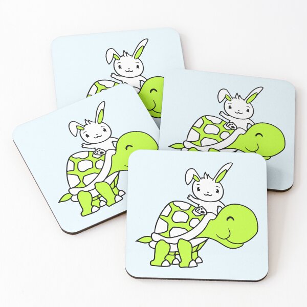 Item preview, Bunny Big Giant Tortoise Riding Greeting Happy Two designed and sold by shirt-o-mat.
