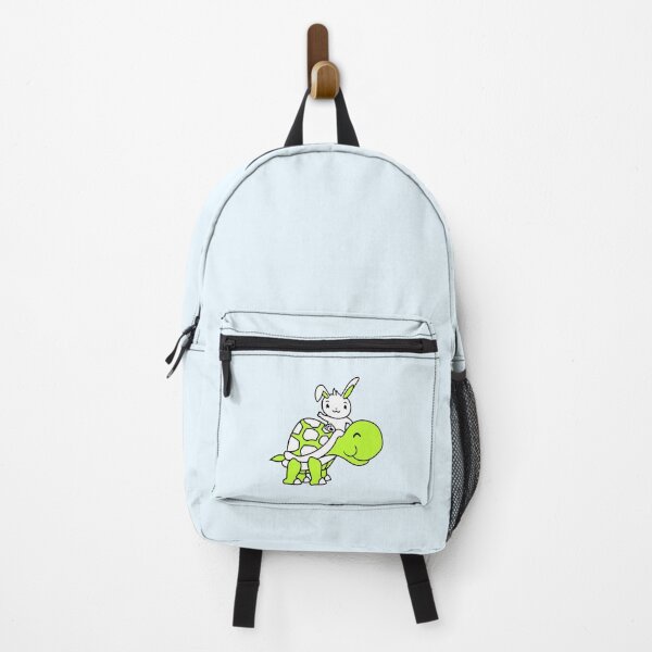 Item preview, Bunny Big Giant Tortoise Riding Greeting Happy Two designed and sold by shirt-o-mat.
