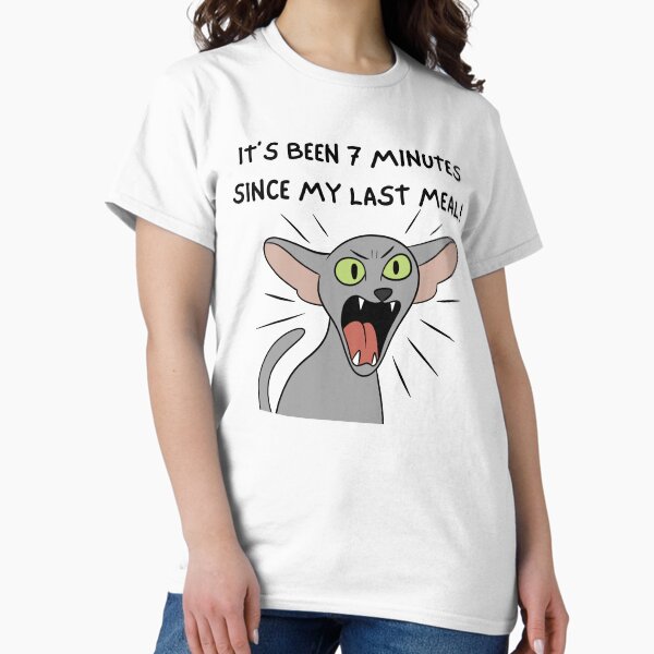 Item preview, Hungry Funny Oriental Shorthair Cat designed and sold by suescircus.