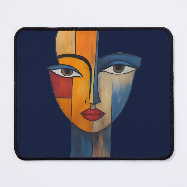Item preview, cubist portraits, colorful geometric forms, geometric art designed and sold by MKvision.