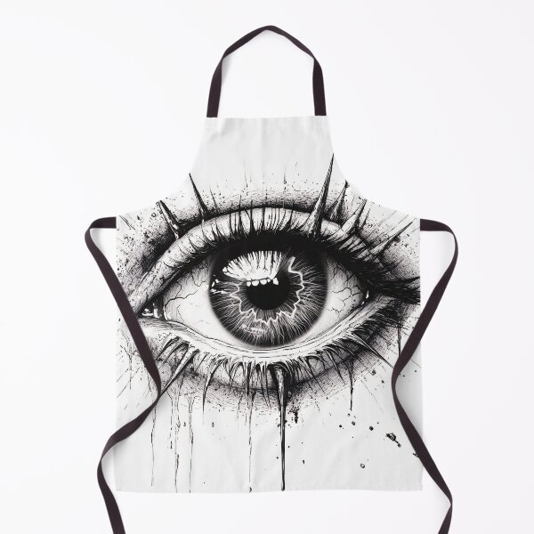 Item preview, Black and white Tattoo design eye with spikes designed and sold by dcrc.
