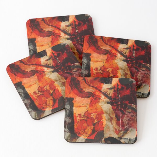 Item preview, Abstract Red and Black Painting designed and sold by NickDedidis.