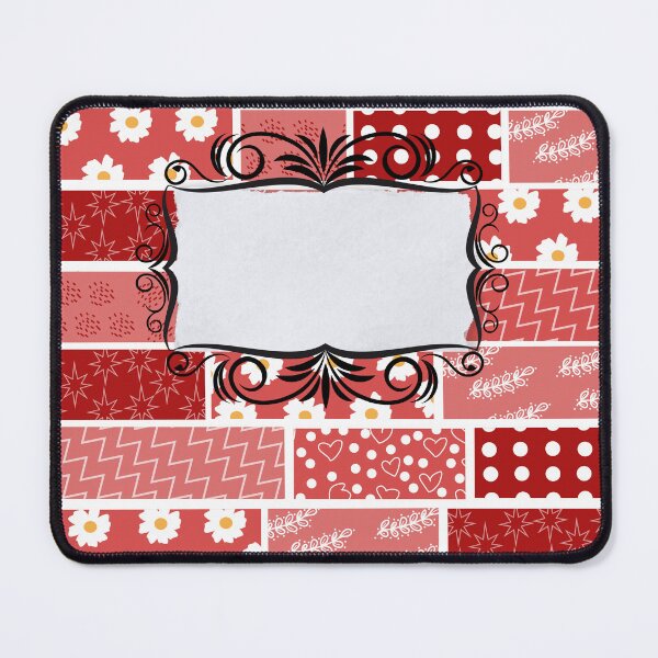Item preview, Notebook cover Red and white and flower tape inspired horizontal pattern designed and sold by ReynoldsFun.