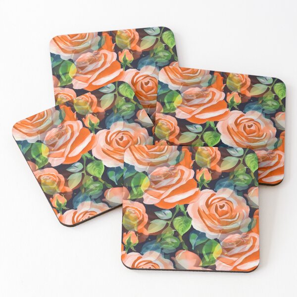 Item preview, Lush Big Roses Orange designed and sold by SilverPegasus.
