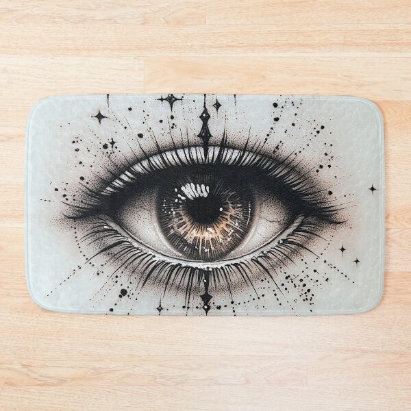 Item preview, Black and white Tattoo design eye with spikes designed and sold by dcrc.