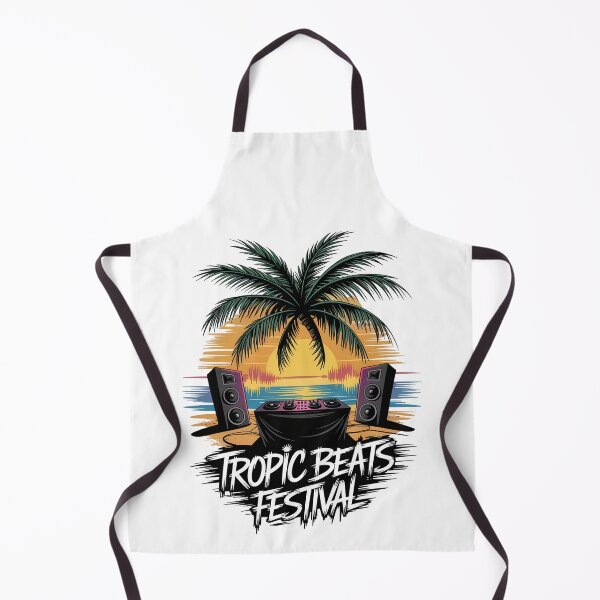 Artikelvorschau, Tropic Beats Festival – Retro DJ Beach Party Design entworfen und verkauft von EpicMediaShop.