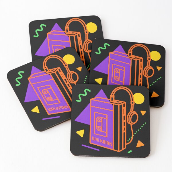 Item preview, Retro 80s Walkman – Vintage Fluo Geometric Design designed and sold by zapdesign.