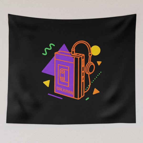 Item preview, Retro 80s Walkman – Vintage Fluo Geometric Design designed and sold by zapdesign.