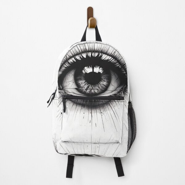 Item preview, black and white tattoo design eye with spikes designed and sold by dcrc.