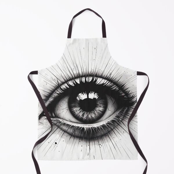 Item preview, black and white tattoo design eye with spikes designed and sold by dcrc.