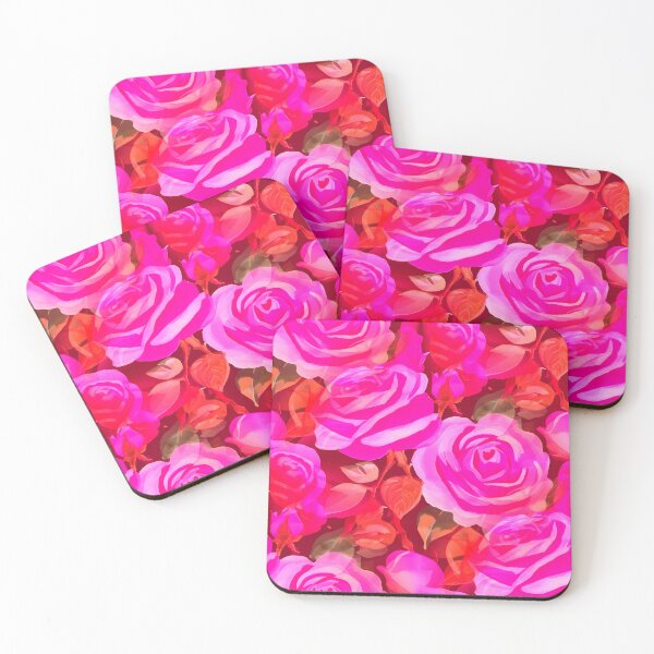 Item preview, Lush Big Roses Orange Pink designed and sold by SilverPegasus.