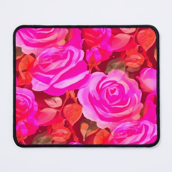 Item preview, Lush Big Roses Orange Pink designed and sold by SilverPegasus.