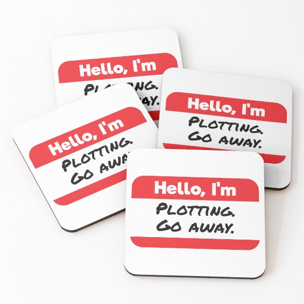 Item preview, Hello, I'm Plotting, Go Away Snarky Nametag designed and sold by AlyssaB1414.