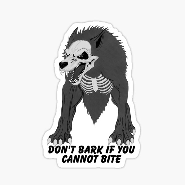 Item preview, Demon Wolf (Greyscale Bark & Bite Variant) designed and sold by Hexcellent Designs.