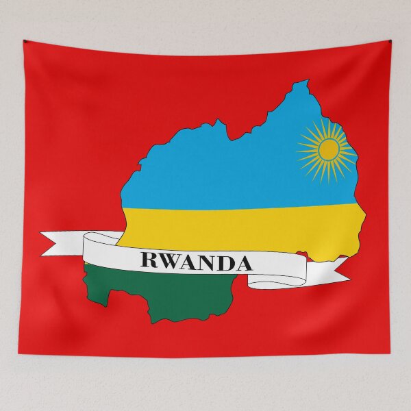 Item preview,  Flag map of Rwanda designed and sold by visual adventures.