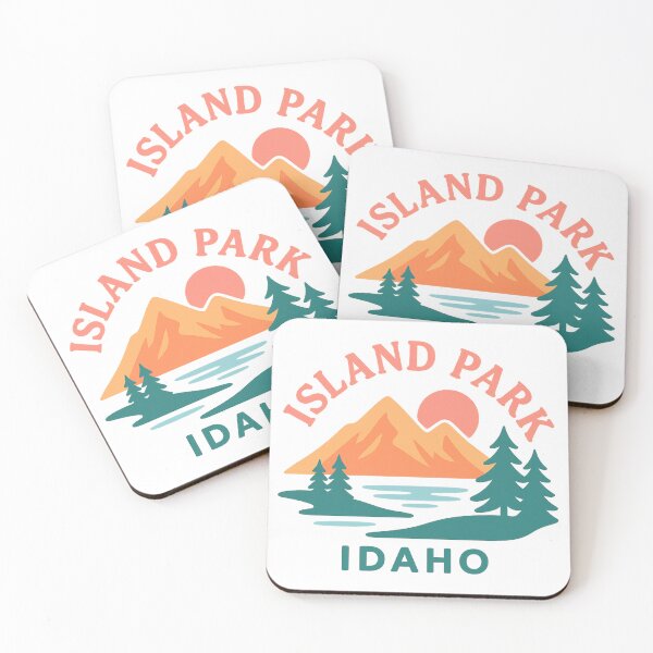 Item preview, Island Park Idaho Vintage Mountain Nature Graphic designed and sold by LittleMiddleMomma.