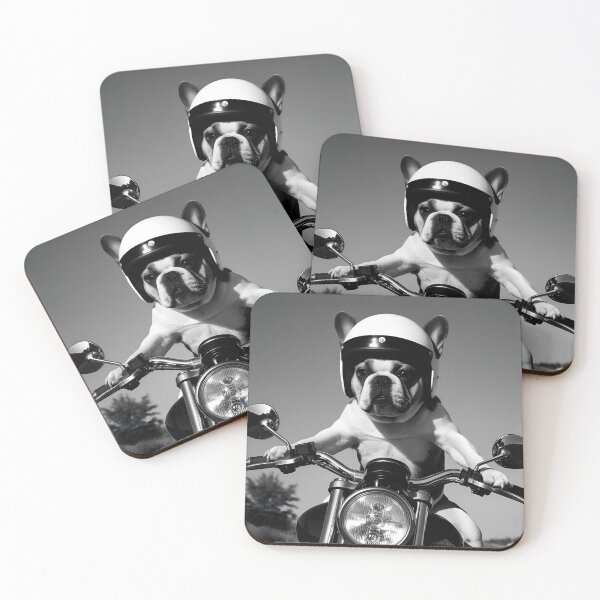 Item preview, French bulldog on a motorcycle designed and sold by OTSC.