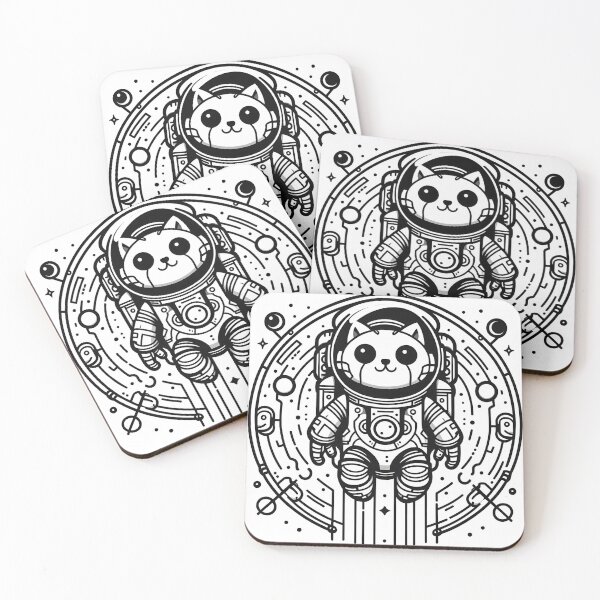 Item preview, Robo Cat  on a Space designed and sold by ArtsyWishesShop.