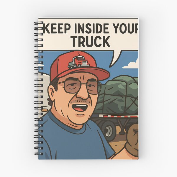 Item preview, "Keep Inside Your Truck" - Trucker Wisdom in Cartoon Style designed and sold by Artistic canvas store.