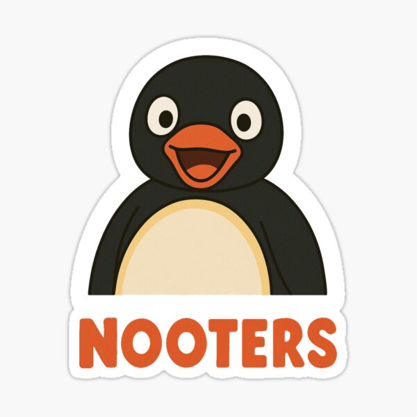 Vista previa del artículo con la obra «Parodia de Nooters Hooters Pingu», diseñado y vendido por Starr_Designs.
