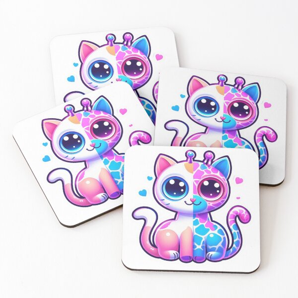 Item preview, Animal Fusion Madness - Crazy Neon Cat-Giraffe | Funny Creature Art | Animal Lover Gift designed and sold by WakeUpYourBrain.