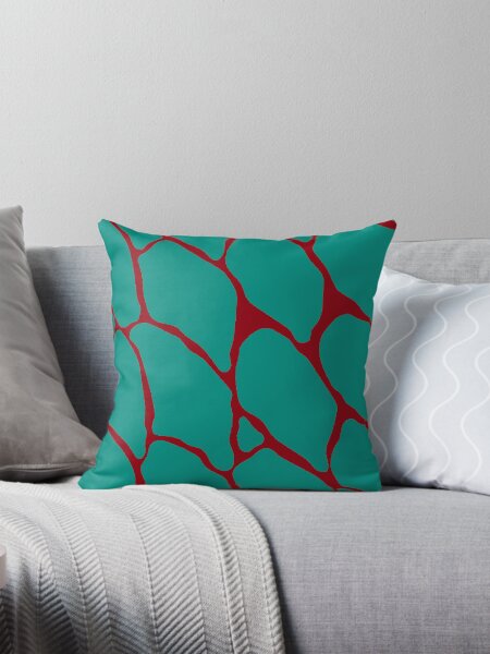 Item preview, Teal & Burgundy Crocodile Skin Pattern - Exotic Bold Wall Clock designed and sold by Creative_Canvas.