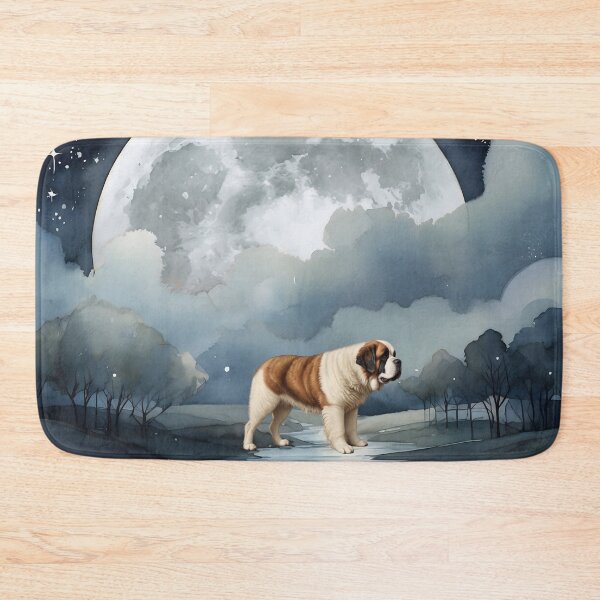 Item preview, St Bernard In The Moonlight designed and sold by NikkiBear67.