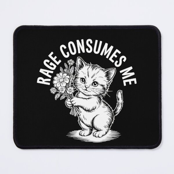Item preview, Rage Consumes Me | Super Funny Cute Kitten Design designed and sold by Altered Pixels.