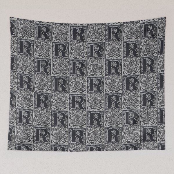 Item preview, Art by Mike Linocut digitally edited, alphabet letter R, combinable designed and sold by allartbymike.