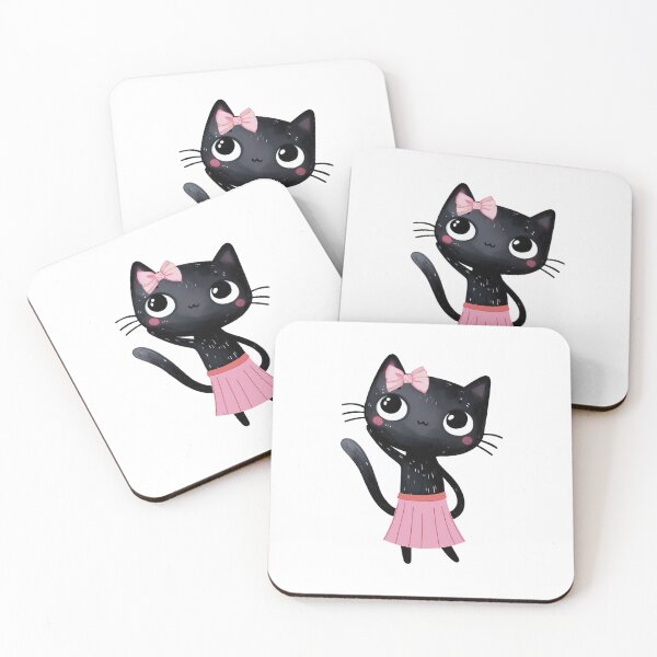 Item preview, Cute quirky black cat designed and sold by Coolparrotgirl.