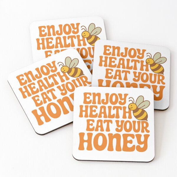 Item preview, Enjoy Health Eat Your Honey – Psychedelic Bee Quote Design designed and sold by ALITOPRINCE.