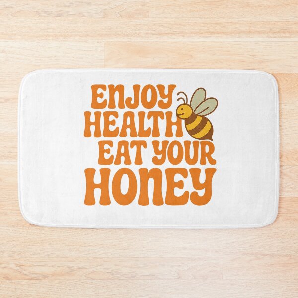 Item preview, Enjoy Health Eat Your Honey – Psychedelic Bee Quote Design designed and sold by ALITOPRINCE.