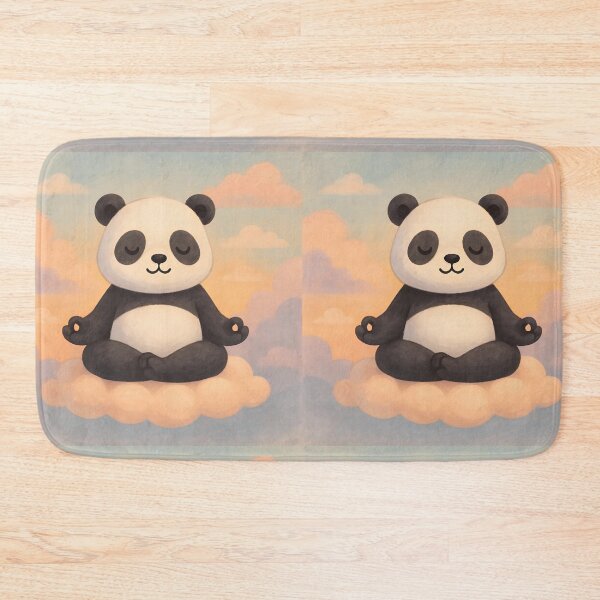 Item preview, Cute Meditating Panda Floating in Dreamy Sky designed and sold by Amr Siam.