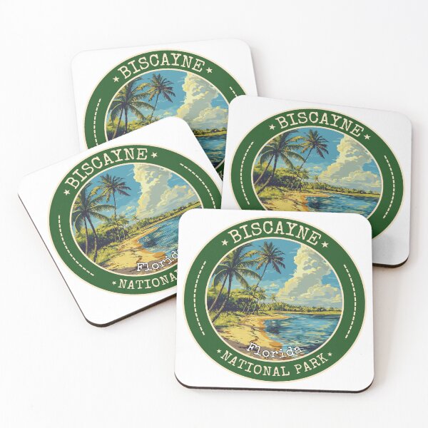 Item preview, Biscayne National Park in Florida, USA Vintage Travel Art Emblem designed and sold by MaateoDesign.