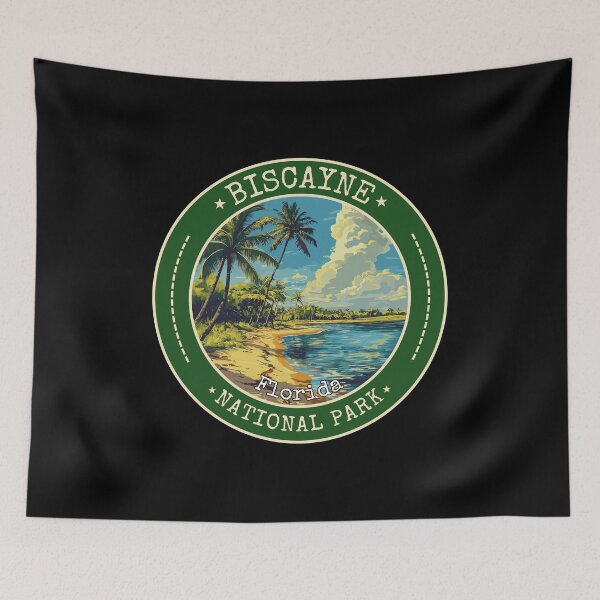 Item preview, Biscayne National Park in Florida, USA Vintage Travel Art Emblem designed and sold by MaateoDesign.