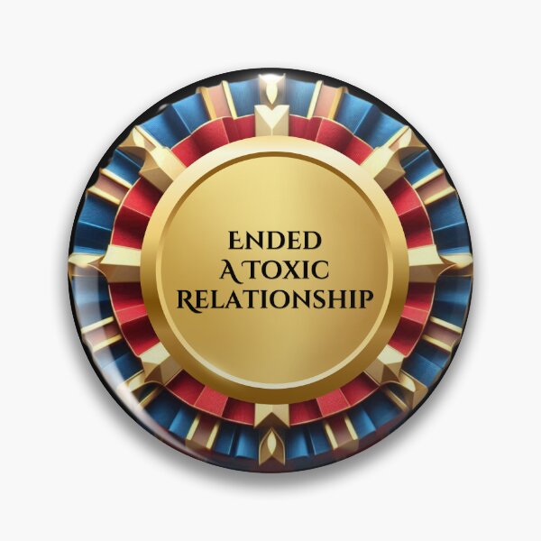 Item preview, RIBBON:  Ended A Toxic Relationship - funny awards achievements designed and sold by DesignsFromTW-S.