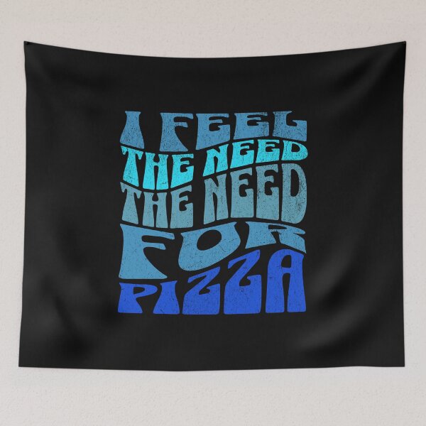 Item preview, I Feel The Need For Pizza Groovy Retro designed and sold by ZeptepiTrends.