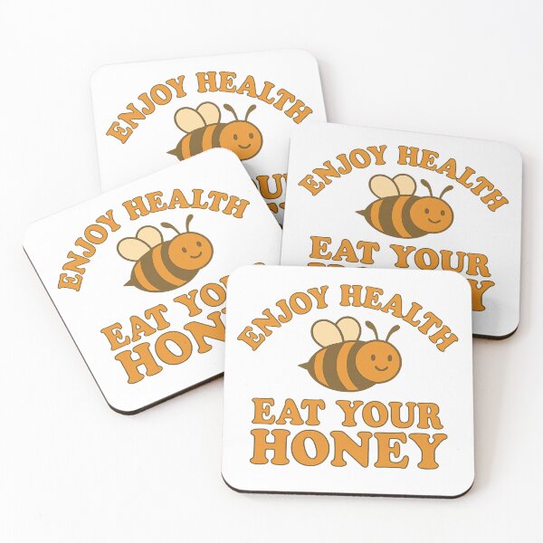 Item preview, Enjoy Health Eat Your Honey – Whimsical Bee Cartoon Design designed and sold by ALITOPRINCE.