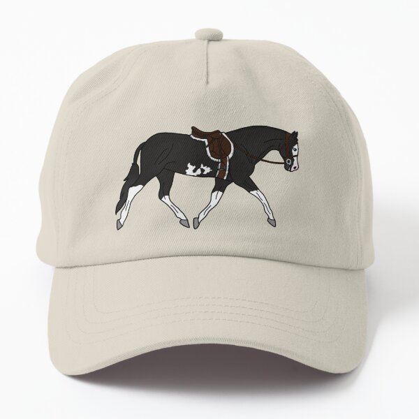 Aperçu de l'œuvre Cheval de chasse Sabino noir créée et vendue par Trotting Hooves.