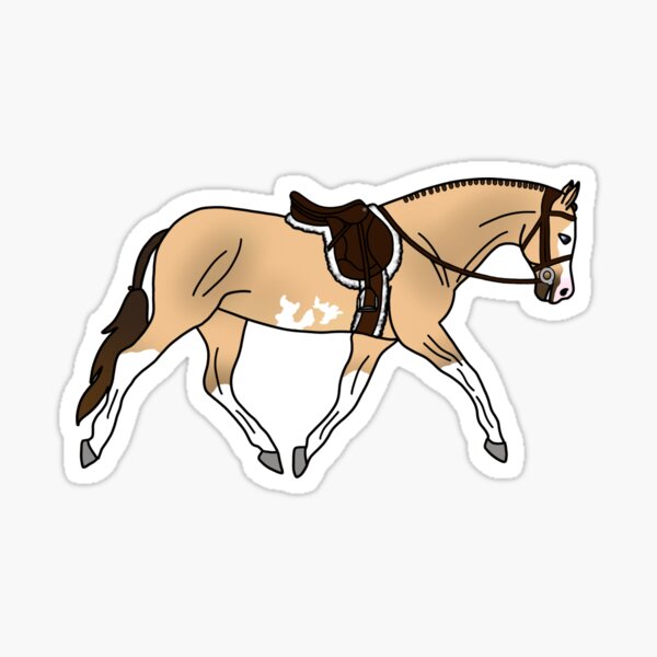 Vista previa del artículo con la obra «Caballo de caza Sabino de piel de ante», diseñado y vendido por Trotting Hooves.