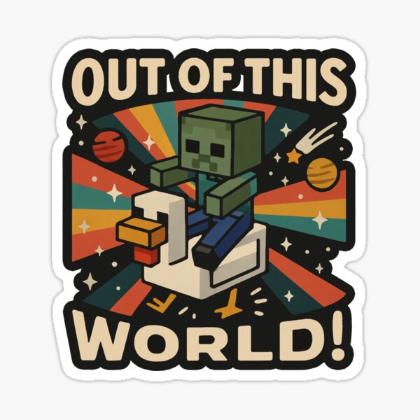 Item preview, Minecraft Chicken Ride: Out Of This World! designed and sold by zzz888.