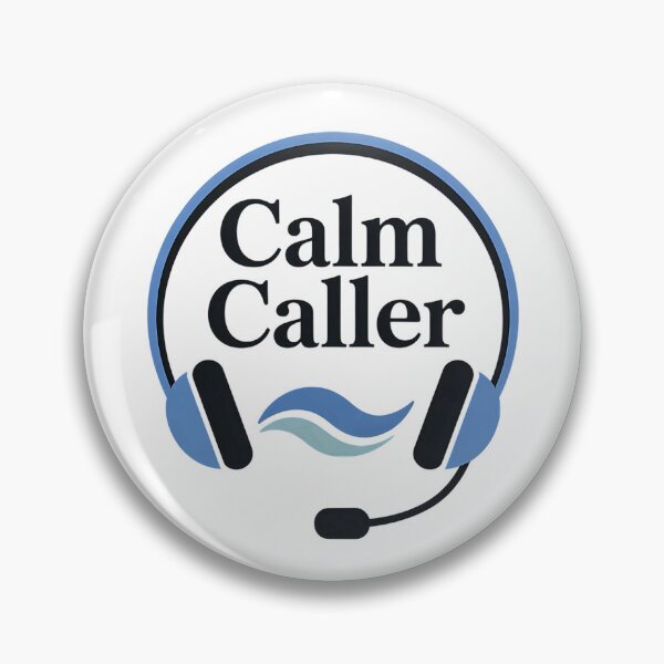 Item preview, Calm Caller Headset Logo – Relaxed Customer Support Vibes designed and sold by Taans-Creation.